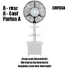 HOME CMF65 párásító ventilátor, 260 W, 64 cm-es lapátátmérő, 3 fokozat, 41 literes víztartály, oszcillálás