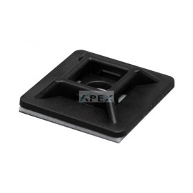   Home CTT 28BK kábelkötegelő talp, UV védett, 4 oldalas, öntapadó ragasztó, fúrható, fekete