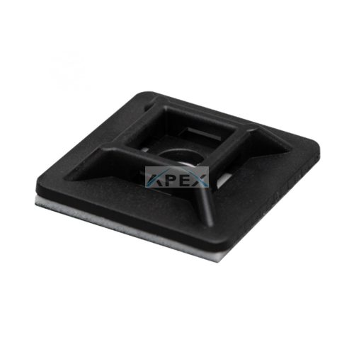 Home CTT 28BK kábelkötegelő talp, UV védett, 4 oldalas, öntapadó ragasztó, fúrható, fekete