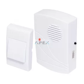   HOME DB 0600DC vezeték nélküli csengő, max. 60 m hatótáv, 32 dallam, LED fényjelzés, elemes tápellátás