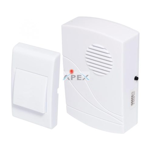 HOME DB 0600DC vezeték nélküli csengő, max. 60 m hatótáv, 32 dallam, LED fényjelzés, elemes tápellátás