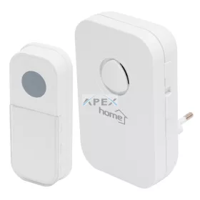   Home DB 1031AC vezeték nélküli csengő, 100m hatótáv, 3-fokozatú hangerő, 36 dallam, 8 párosítható nyomógomb, zavarvédett, 230V-os tápellátás
