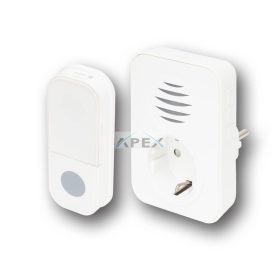   Home DBA1101AC vezeték nélküli csengő, elemes nyomógomb, max 110m hatótáv, 38 dallam, IP44 nyomógomb