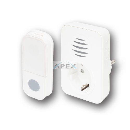 Home DBA1101AC vezeték nélküli csengő, elemes nyomógomb, max 110m hatótáv, 38 dallam, IP44 nyomógomb
