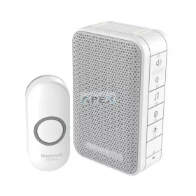   Honeywell Home DC313NP2 vezeték nélküli csengő, 150m hatótáv, 6 dallam, LED jelzőfény, nyomógomb IP55 védett, 230V-os tápellátás