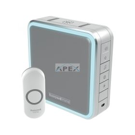   Honeywell Home DC915NG vezeték nélküli csengő, 200m hatótáv, 11 dallam, időzíthető némítás, LED jelzőfény, állítható hangerő, elemes tápellátás