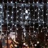 Home DLFJ 200/WH LED-es fényfüggöny, 5 m / 200 db hidegfehér LED, állófényű, fehér vezeték, sorolható, kül- és beltéri kivitel
