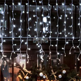   Home DLFJ 200/WH LED-es fényfüggöny, 5 m / 200 db hidegfehér LED, állófényű, fehér vezeték, sorolható, kül- és beltéri kivitel