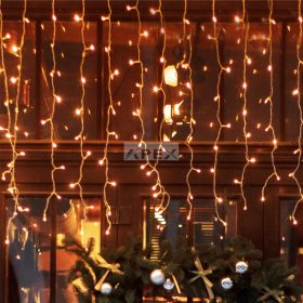   Home DLFJ 200/WW LED-es fényfüggöny, 5 m / 200 db melegfehér LED, állófényű, fehér vezeték, sorolható, kül- és beltéri kivitel