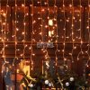 Home DLFJ 400/WW LED-es fényfüggöny, 10 m / 400 db melegfehér LED, állófényű, fehér vezeték, sorolható, kül- és beltéri kivitel