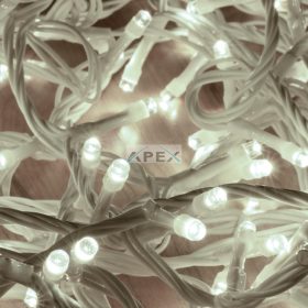   Home DLI 200/WH LED-es fényfüzér, 10 m / 200 db hidegfehér LED, állófényű, fehér vezeték, sorolható, kül- és beltéri kivitel