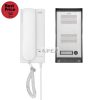 Home DP 22 vezetékes kaputelefon szett, falon kívüli alumínium kültéri egység, kétvezetékes bekötés, zárnyitási lehetőség, IP23 vízállóság, 230V