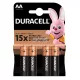 Duracell LR6 10PP110023 AA alkáli elem, 1,5 V feszültség, 4db/bliszter