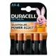 Duracell OPTIMUM LR6 10PP110049 AA alkáli elem, 1,5 V feszültség, kiemelkedő teljesítmény, 4db/bliszter