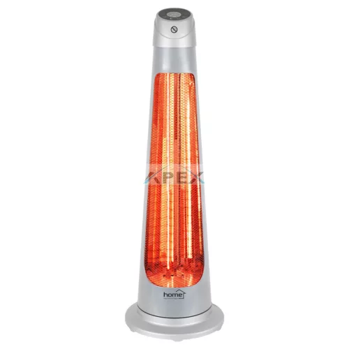 Home FK 252 álló elektromos karbon és halogén kombinált fűtőtest, 1200W/1200W, IPX4 védelem, távirányító, ezüst
