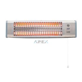  HOME FK20 kvarccsöves fűtőtest, 1200 W, 2 fokozat, fémház, falra szerelhető kivitel
