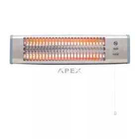   HOME FK20 kvarccsöves fűtőtest, 1200 W, 2 fokozat, fémház, falra szerelhető kivitel