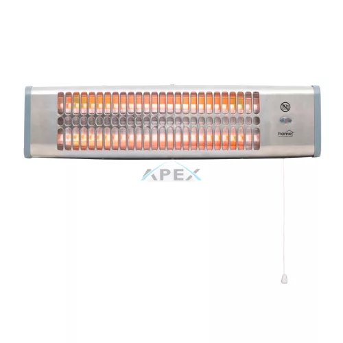HOME FK20 kvarccsöves fűtőtest, 1200 W, 2 fokozat, fémház, falra szerelhető kivitel