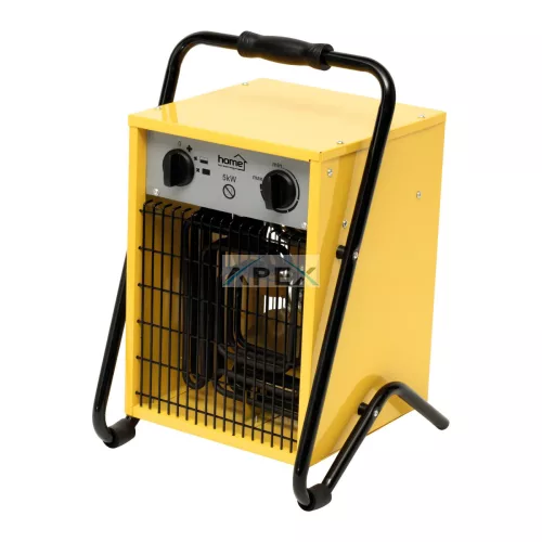 Home FKI 50 hordozható elektromos ventilátoros ipari fűtőtest, 2500W/5000W, IPX4 védelem