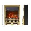 HOME FKK25G szabadon álló elektromos látványkandalló, max. 2000 W, LED lángeffekt, 2 fokozat, mechanikus vezérlés, arany díszítés