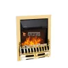 HOME FKKI25G beépíthető elektromos látványkandalló, max. 2000 W, LED fényeffekt, 2 fokozat, távirányító, heti időzítés, arany díszítés