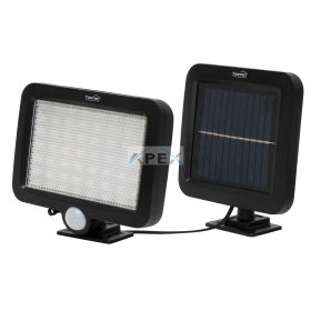   Home FLP250SOLAR napelemes LED reflektor, 250 lm, PIR mozgásérzékelő, 120° 5m, 56 db hidegfehér SMD LED, energiatakarékos, műanyag, IP44