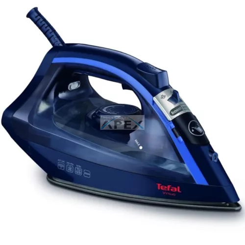 Tefal FV1713E0 Virtuo gőzölős vasaló, 2000 W, gőzlöket funkció, kerámia bevonatú talp, kék színű