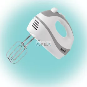   Home HG KM 18 kézi mixer, teljesítmény 250 W, 5 sebességfokozat, TURBO fokozat, habverő és dagasztó karok, fehér