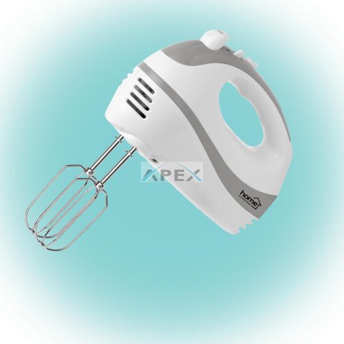 Home HG KM 18 kézi mixer, teljesítmény 250 W, 5 sebességfokozat, TURBO fokozat, habverő és dagasztó karok, fehér