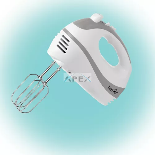 Home HG KM 18 kézi mixer, teljesítmény 250 W, 5 sebességfokozat, TURBO fokozat, habverő és dagasztó karok, fehér