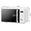 HOME HGMH25GR mikrohullámú sütő, 25 liter, grillfunkció, 25l, fehér, 900 W, digitális, 5 fokozat, gyerekzár