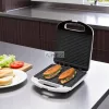 HOME HGP4 panini szendvicssütő, 1200 W, nagy sütőfelület, tapadásmentes, jelzőfények