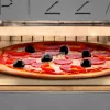 HOME HGPZ02 elektromos pizzakemence, 2000W, max. 380 °C, IPX4 védelem, 33x33 cm sütési felület, 1,5 cm-es Cordierite pizzakő, rozsdamentes ajtó