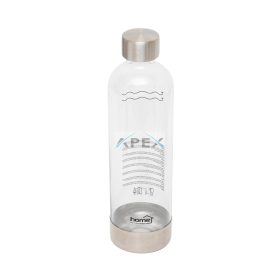   Home HGSZG1000P vizes palack, HGSZG1000 szódagéphez, BPA mentes, PET műanyag, rozsdamentes acél fedő és talp, 1 L, 850 ml szénsavasítható