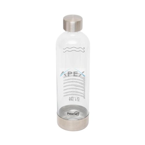 Home HGSZG1000P vizes palack, HGSZG1000 szódagéphez, BPA mentes, PET műanyag, rozsdamentes acél fedő és talp, 1 L, 850 ml szénsavasítható