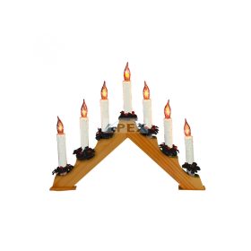   Home KAD 07 gyertyapiramis, 7 db izzó, lakkozott fa, L2040C/E10