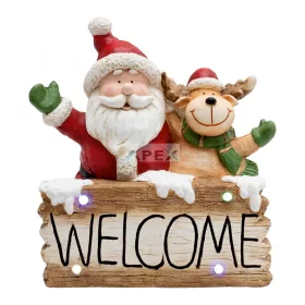  Home KDC 49 LED-es kerámia Welcome figura, beltéri kivitel, 4 db színváltó LED
