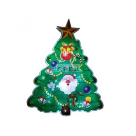   Home KID 314 karácsonyfa ablakdísz, 10 db LED, öntapadó elemtartó, 16 x 20 cm