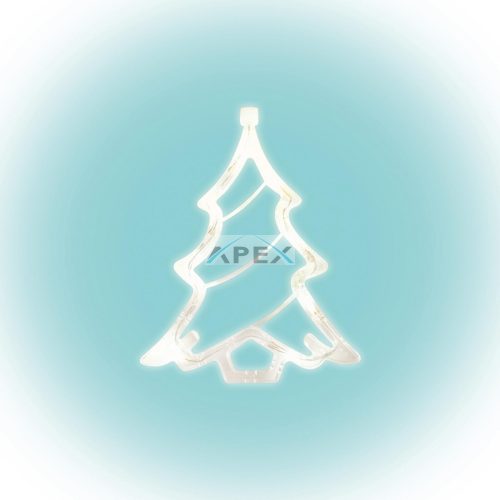 Home KID 412 karácsonyfa ablakdísz, 8 db LED, öntapadós elemtartó