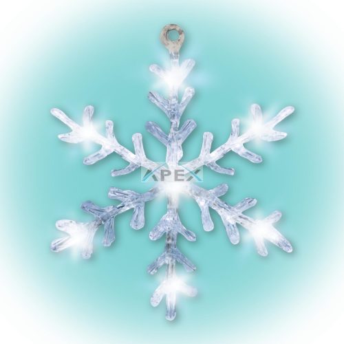 Home KID 701 hókristály ablakdísz, 16 db LED, akril, hidegfehér