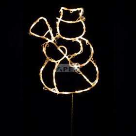   HOME KID507WW LED-es hóember ablakdísz, 35db melegfehér LED, időzítő, adapteres tápellátás, kül- és beléri kivitel