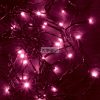 Home KII 100/P LED-es fényfüzér, 8 m / 100 db pink LED, állófényű, zöld vezeték, hálózati adapter, beltéri kivitel