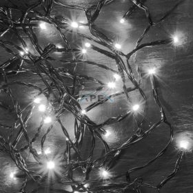   Home KII 50/WH LED-es fényfüzér, 4 m / 50 db hidegfehér LED, állófényű, zöld vezeték, hálózati adapter, beltéri kivitel