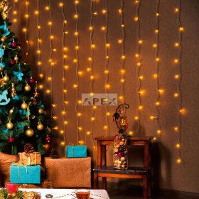   Home KIN 126C/WW LED-es fényfüggöny, 0,9x1,4 m / 126 db melegfehér LED, fehér vezeték, állófényű, hálózati adapter, beltéri kivitel