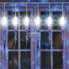 Home KJL 50C LED-es jégcsap fényfüzér, 7,3x0,25 m / 50 db hidegfehér LED, 50 db jégcsap, fehér vezeték, állófényű, hálózati adapter, kül- és beltéri kivitel