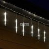HOME KJL288 jégcsap fényfüzér, 3,5m hosszú, 288db hidegfehér SMD LED, 8db jégcsap/36db LED, hálózati adapter, kül- és beltéri kivitel