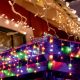 Home KKF 308/M LED-es fényfüggöny, 10 m / 300 db színes LED, 8 fényprogram, fehér vezeték, hálózati adapter, kül- és beltéri kivitel