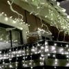 Home KKF 608/WH LED-es fényfüggöny, 20 m / 600 db hidegfehér LED, 8 fényprogram, fehér vezeték, hálózati adapter, kül- és beltéri kivitel
