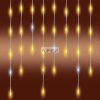 HOME KKF300D5M LED-es sziporkázó fényfüggöny, 300 db melegfehér DOT LED, átlátszó vezeték, hálózati adapter, kül- és beltéri kivitel