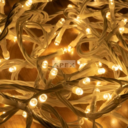 Home KKL 500F/WH LED-es sziporkázó fényfüzér, 50 m / 500 db hidegfehéren sziporkázó melegfehér LED, fehér vezeték, hálózati adapter, kül- és beltéri kivitel